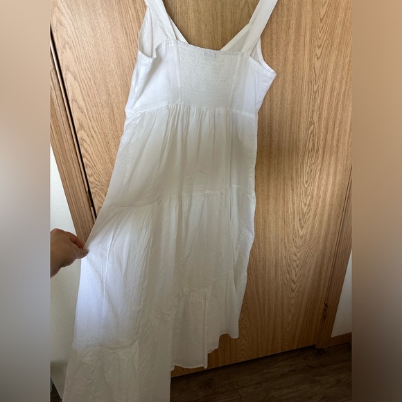 New Rails Violet White Cotton Shell Button Shoulder Strap Dress Women’s M - Picture 5 of 15